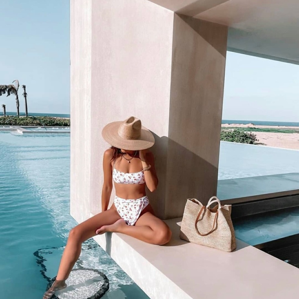 NEW Lack of Color Wide Palma Straw hat - Picture 2 of 8